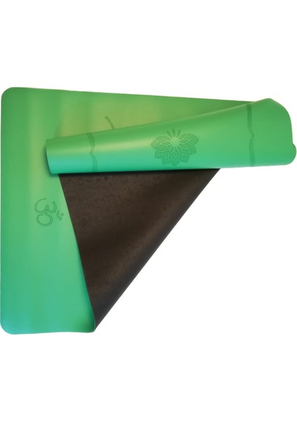 Rubber Yoga Mat Laser Line 3 Mm. Yeşil indirimleri