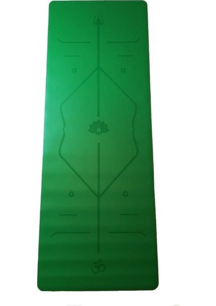 Rubber Yoga Mat Laser Line 5 Mm. Yeşil