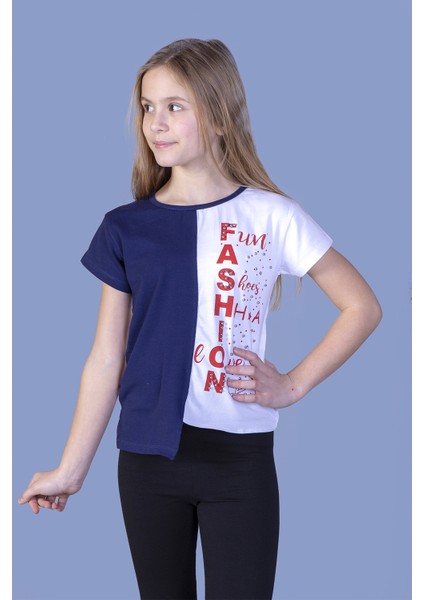 Kız Çocuk Fasihon Garni T-shirt