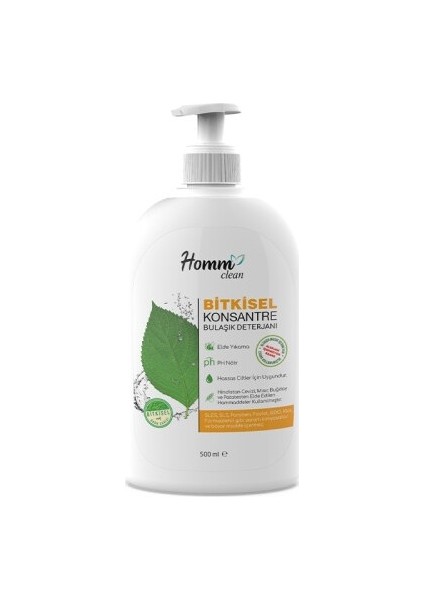 Clean Bitkisel Konsantre Bulaşık Deterjanı (Elde Yıkama) 500 ml