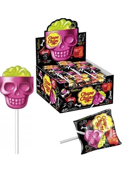 Chupa Chups Skull Lolipop 25 Adet