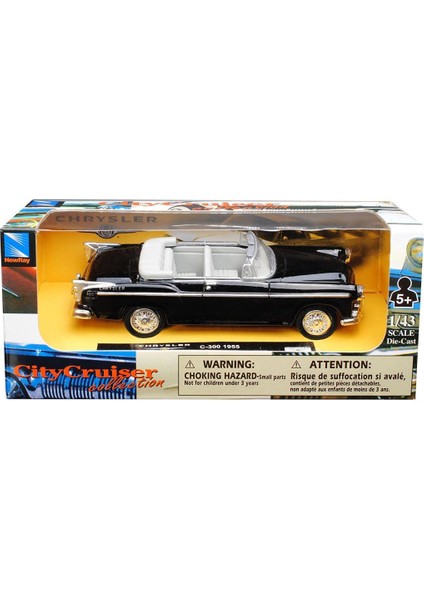 1955 Chrysler C-300 Siyah 1/43 Model Araba