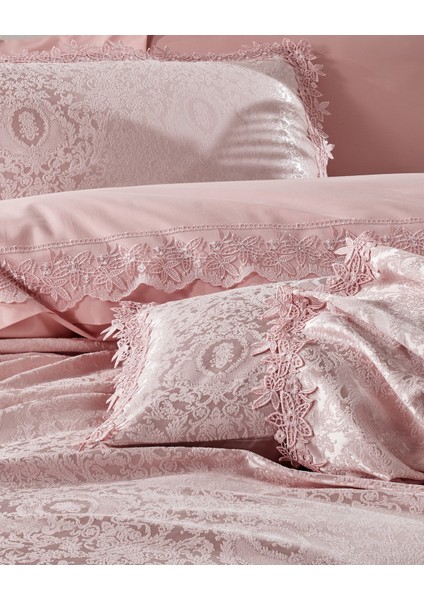 Elegance Pudra Chi Chi Çift Kişilik Pikeli Nevresim Takımı