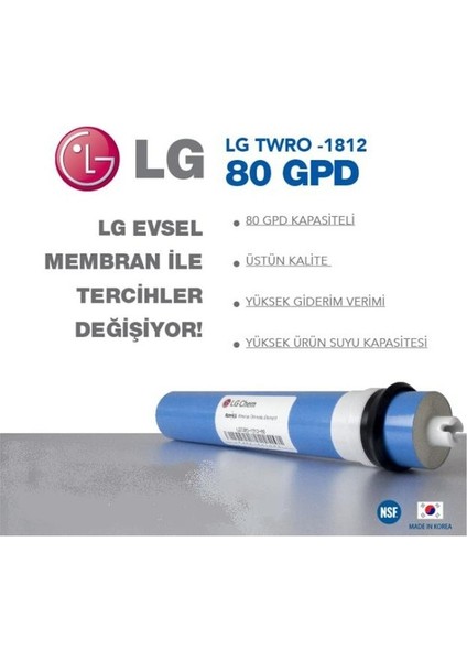 Membran Filtre Lg Chem 80 Gpd