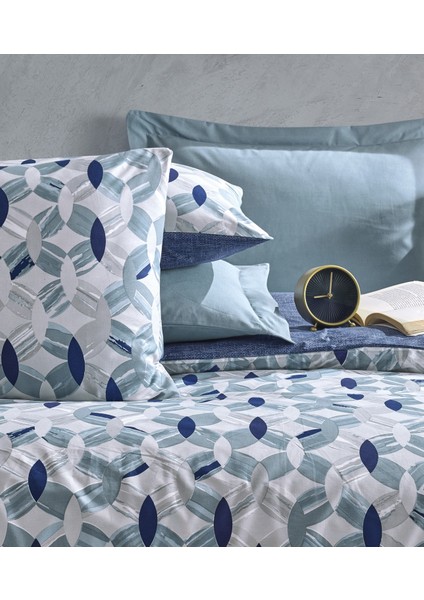 Minimal Ranforce Çift Kişilik Nevresim Takımı - Tory Mavi fiyatları