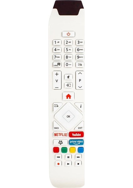 Vestel RCA343140P Youtube-Netflix-Prime Video Tuşlu Lcd-Led Tv Kumanda Beyaz RML297W