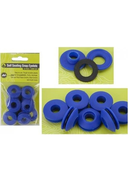 Çadır Zemin Izolasyon Tıpası Replacement Groundsheet Eyelets 10 Pack Blue