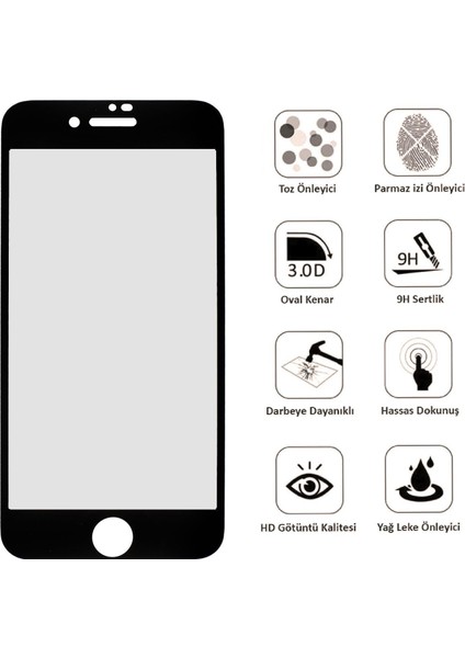 Apple iPhone 7 Plus Ekran Koruyucu Mat Seramik Gizli Tam Kaplama
