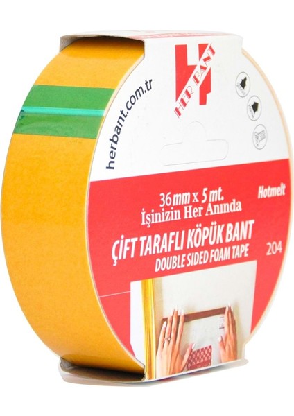 Bant Çift Taraflı Köpük Bant 36 Mmx5 mt