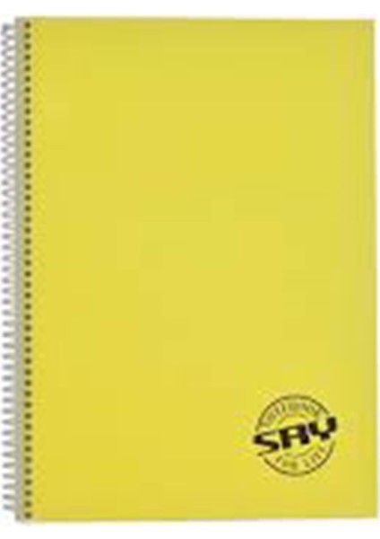 Plastik Kapaklı Hafif Defter A4 Spiralli Kareli 80 Yaprak