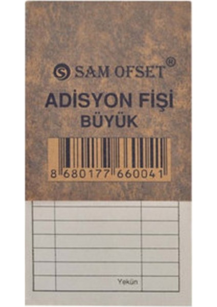 Adisyon Fişi Büyük