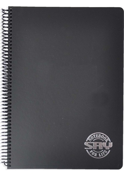 Siyah Yapraklı Defter A4