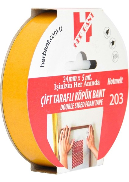 Bant Çift Taraflı Köpük Bant 24 Mmx5 mt