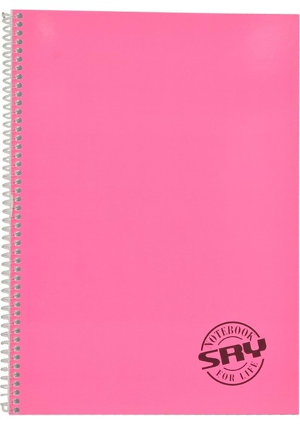 Defter A4 Spiralli Çizgili 144 Yaprak Pembe