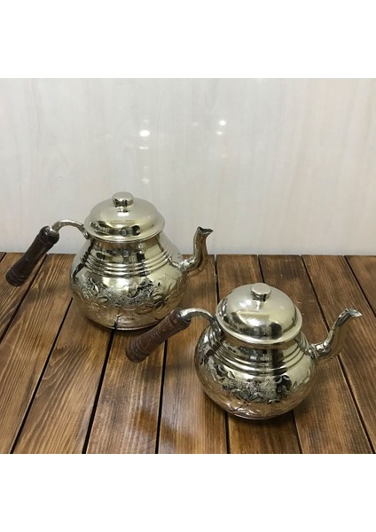 Nakışlı Bakır Çaydanlık Orta Boy