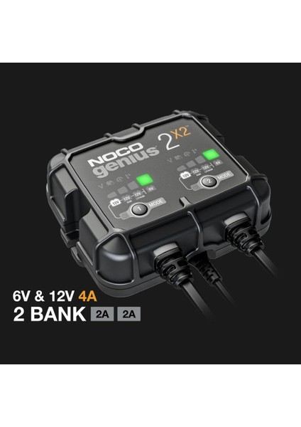 GENIUS2X2 6V/12V 40A Çoklu/2’Li Akıllı Akü Şarj ve Akü Bakım/Desülfatör fiyatları