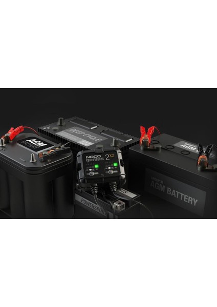 GENIUS2X2 6V/12V 40A Çoklu/2’Li Akıllı Akü Şarj ve Akü Bakım/Desülfatör fırsatları