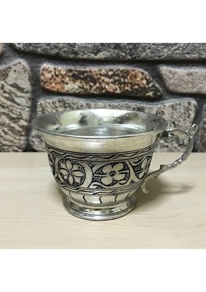 İşlemeli Eskitme Bakır Tas