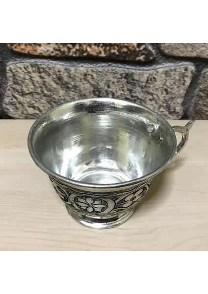 İşlemeli Eskitme Bakır Tas