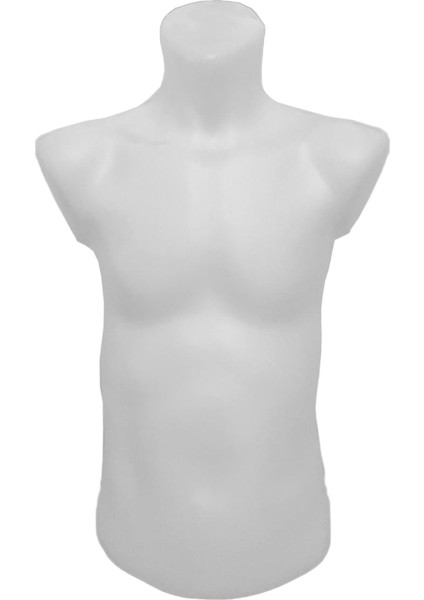 Plastik Çocuk Tors Mankeni Kısa Beyaz