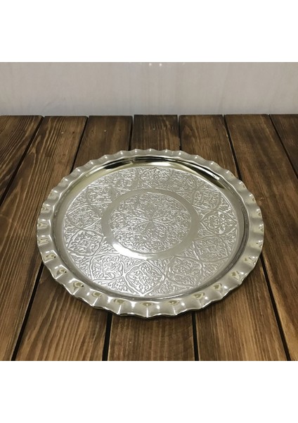 İşlemeli Bakır Tepsi 24 cm fiyatları