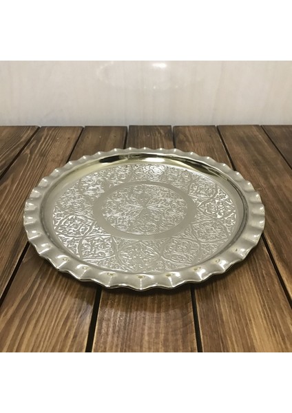 İşlemeli Bakır Tepsi 24 cm modelleri
