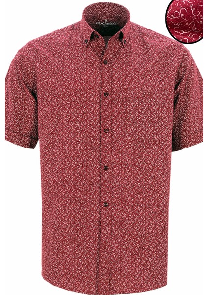 Erkek Bordo Kısa Kollu Gömlek fiyatları