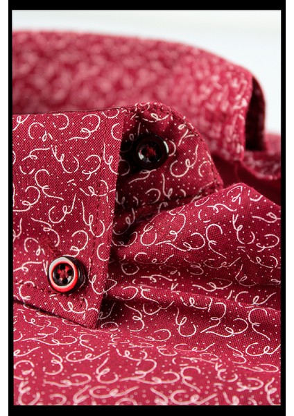 Erkek Bordo Kısa Kollu Gömlek modelleri