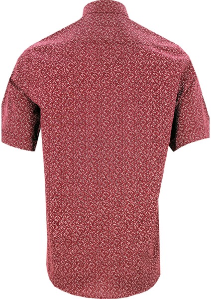 Erkek Bordo Kısa Kollu Gömlek fırsatları