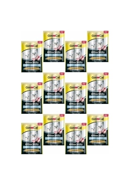 Sticks Kitten Hindili Yavru Kedi Ödül Çubukları 3x3 gr 12'li Set