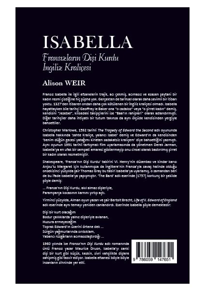 Isabella 'Fransızların Dişi Kurdu Ingiliz Kraliçesi' - Alison Weir