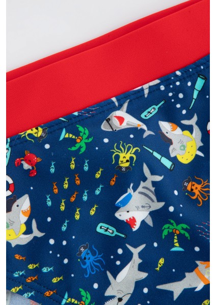 Çok Renkli Erkek Çocuk Pirate Shark Slip Mayo