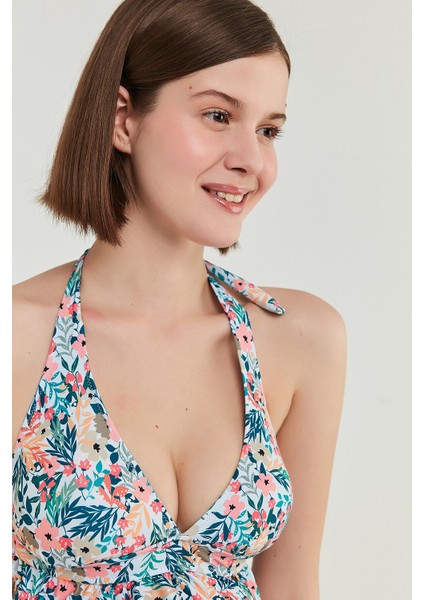 Çok Renkli Betsy Hamile Tankini Bikini Üstü