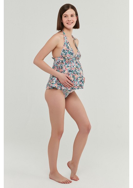 Çok Renkli Betsy Hamile Tankini Bikini Üstü