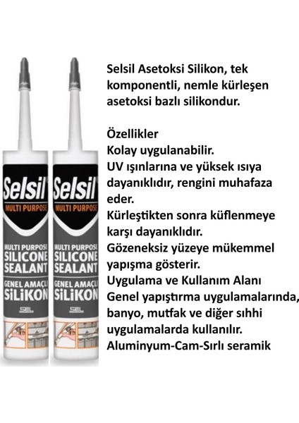 Silikon Şeffaf Selsil 280 Gr-Uv Işınlarına ve Yüksek Isıya Dayanıklı