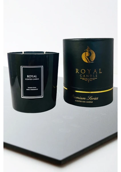 Royal Mum Lüks Serıes %100 Doğal Soywax - Büyük Boy Yoğun Kokulu-  Royal Black Orchıd