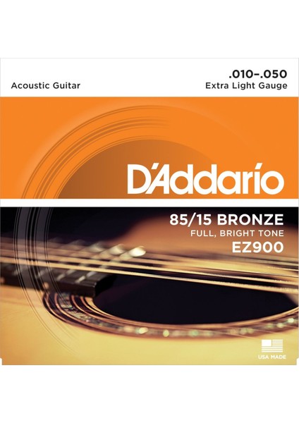 EZ900 - Extra Light 010-050 Takım Tel Akustik Gitar Teli