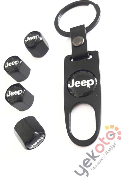 Jeep Metal Anahtarlık ve Sibop Kapak Seti 1.kalite