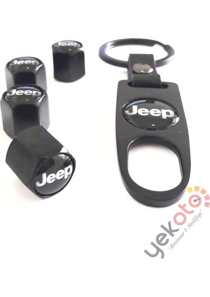 Jeep Metal Anahtarlık ve Sibop Kapak Seti 1.kalite