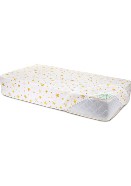 Yellow Star Fitted Bebek Çarşafı 80X130 cm fırsatları