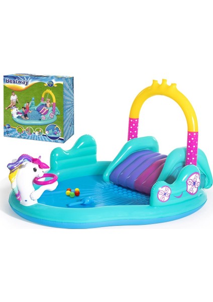 Pompalı- Bestway 53097 Unicornlu Kaydıraklı, Potalı Fıskiyeli Havuz fiyatları