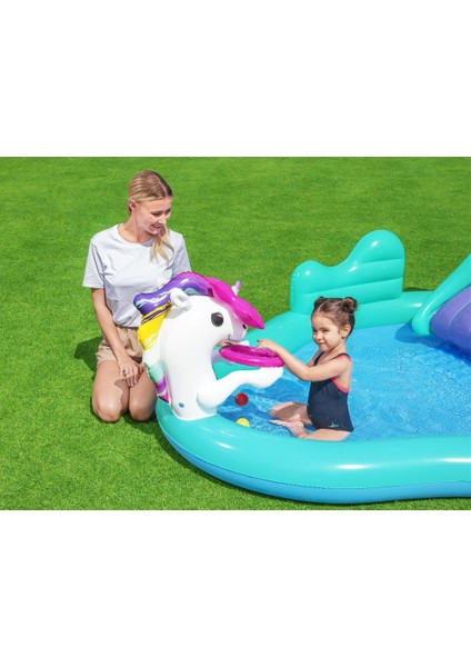 Pompalı- Bestway 53097 Unicornlu Kaydıraklı, Potalı Fıskiyeli Havuz fırsatları