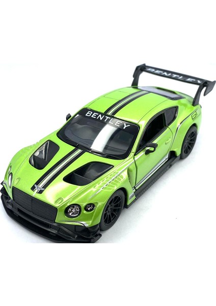 2018 Bentley Continental Gt3 - Çek Bırak 5inch. Lisanslı Model Araba, Oyuncak Araba 1:38