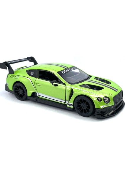 2018 Bentley Continental Gt3 - Çek Bırak 5inch. Lisanslı Model Araba, Oyuncak Araba 1:38