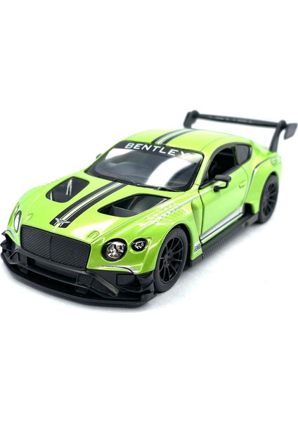 2018 Bentley Continental Gt3 - Çek Bırak 5inch. Lisanslı Model Araba, Oyuncak Araba 1:38