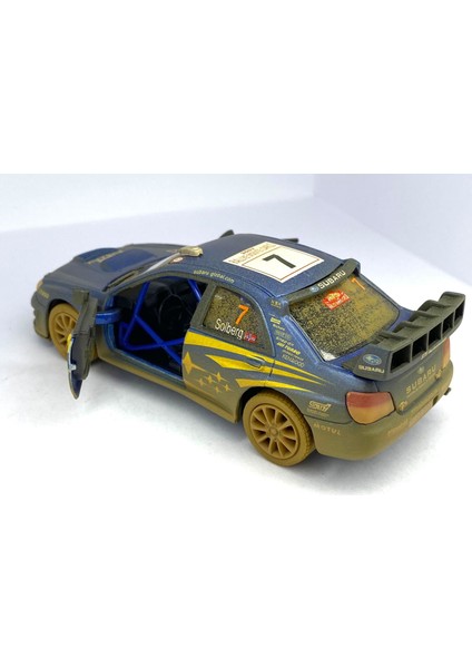 Subaru Impreza Wrc 2007 (Çamurlu) -  Çek Bırak 5inch. Lisanslı Model Araba, Oyuncak Araba 1:36