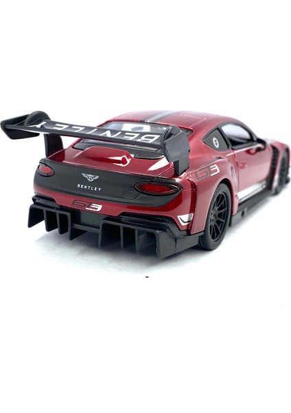 2018 Bentley Continental Gt3 - Çek Bırak 5inch. Lisanslı Model Araba, Oyuncak Araba 1:38