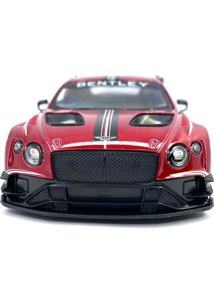 2018 Bentley Continental Gt3 - Çek Bırak 5inch. Lisanslı Model Araba, Oyuncak Araba 1:38