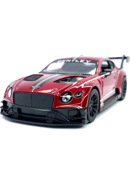 2018 Bentley Continental Gt3 - Çek Bırak 5inch. Lisanslı Model Araba, Oyuncak Araba 1:38