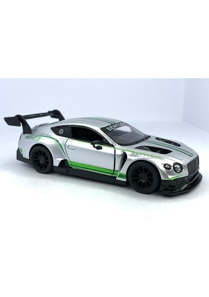 2018 Bentley Continental Gt3 - Çek Bırak 5inch. Lisanslı Model Araba, Oyuncak Araba 1:38